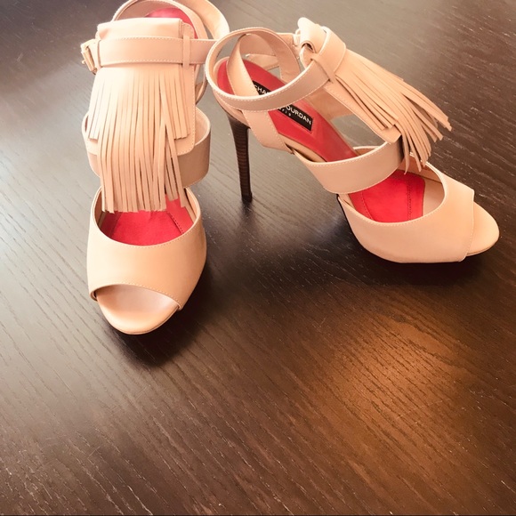 NWOT Charles Jourdan Stilettos with Fringe - Picture 2 of 8